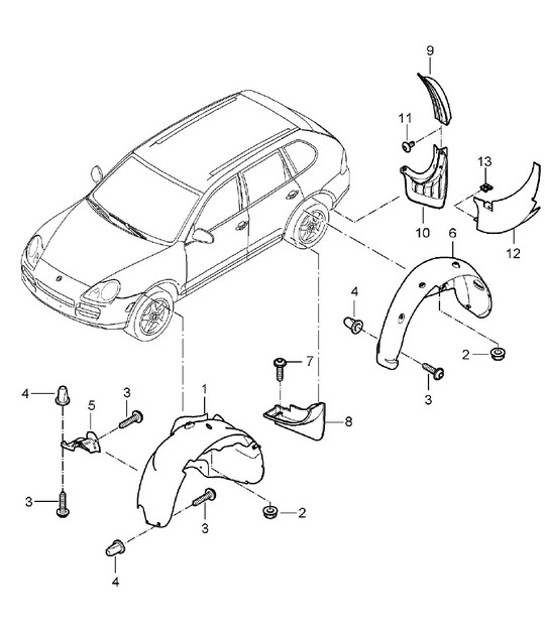 Diagram 801-75 Porsche 997 (911) MK2 2009-2012 Body