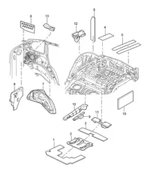Linings / Luggage compartment / Accessories Cayenne 9PA (955) 2003-06