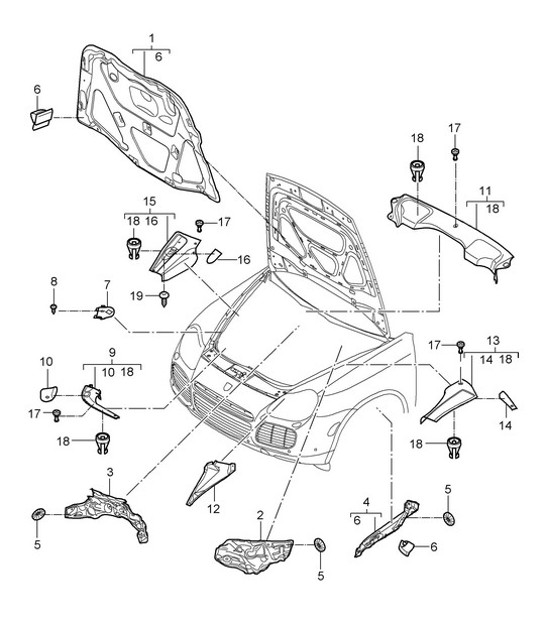 Diagram 807-55 Porsche Boxster 718 (982) 2017>> Body