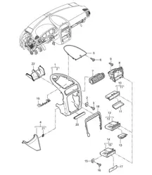 Dashboard trim / Centre part / Accessories Cayenne 9PA (955) 2003-06