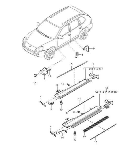 Diagram 810-10 Porsche Cayman 987C / 981C (2005-2016) Body