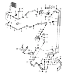Heating with Auxiliary heater / Feed line / Return line (PR:7VE,7VL) Cayenne 9PA (955) 2003-06