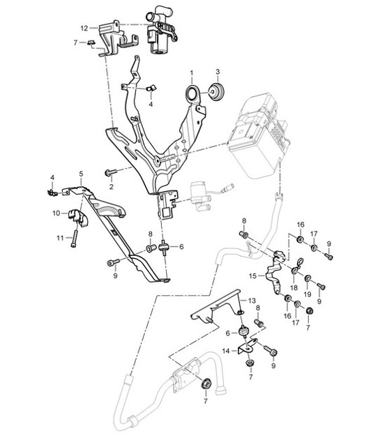 Diagram 813-85 Porsche 970.2 Panamera Turbo V8 4.8L (520Hp) 2014-16 Body