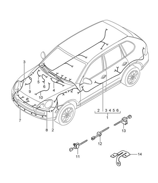 Diagram 902-10 Porsche 997 (911) MK1 2005-2008 Electrical equipment