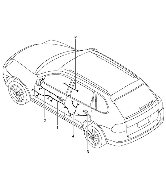 Wiring harnesses / Doors Cayenne 9PA (955) 2003-06
