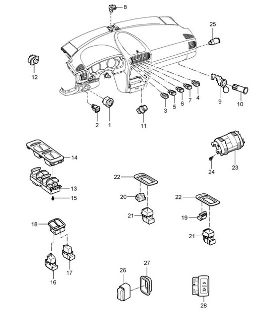 Diagram 903-05 Porsche Boxster 718 (982) 2017>> Electrical equipment