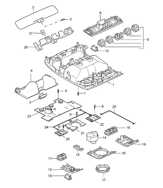 Bracket / Roof  Cayenne 9PA (955) 2003-06