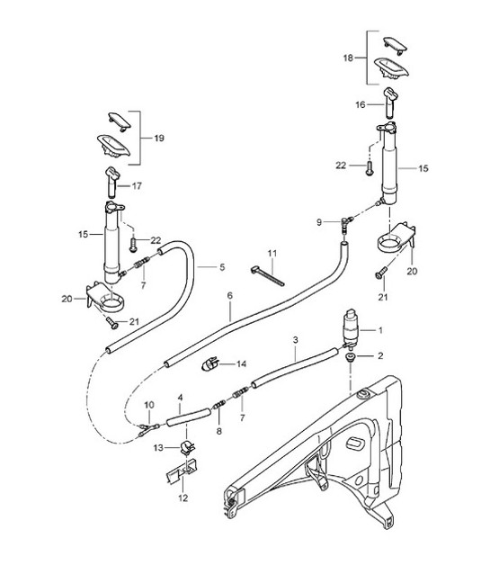 Diagram 904-20 Porsche Macan (95B) MK1 (2014-2018) Electrical equipment