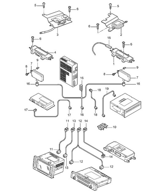 Diagram 911-01 Porsche Boxster 718 (982) 2017>> Electrical equipment