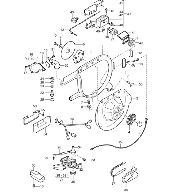 Bracket / Spare wheel - OUTER - Cayenne 9PA1 (957) 2007-10