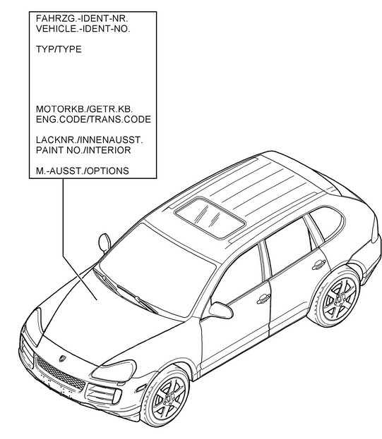 Paint touch-up applicator / Paints Cayenne 9PA1 (957) 2007-10