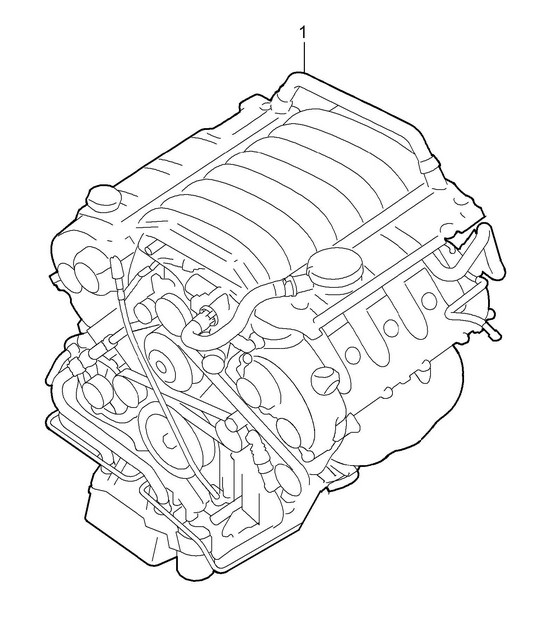Replacement engine (Model: 4801,4851) Cayenne 9PA1 (957) 4.8L 2007-10