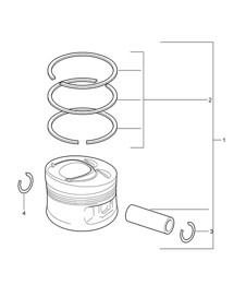 Piston / Piston rings (Model: 5501) Cayenne 9PA1 (957) 3.6L 2007-10