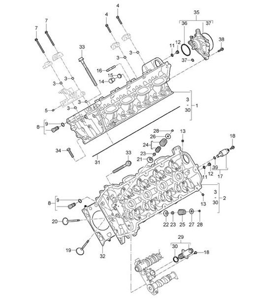 Diagram 103-000 Porsche Boxster Spyder 3.8L 2016 Engine