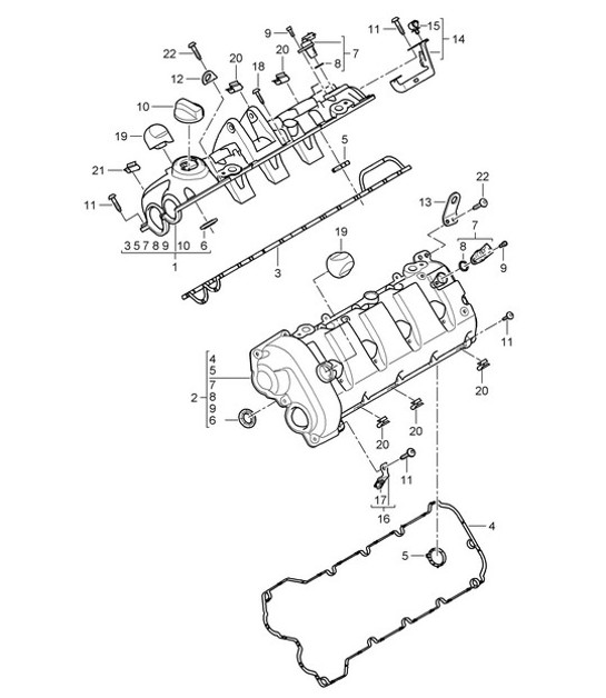 Diagram 103-004 Porsche Cayman 718C (982C) 2017>> Engine