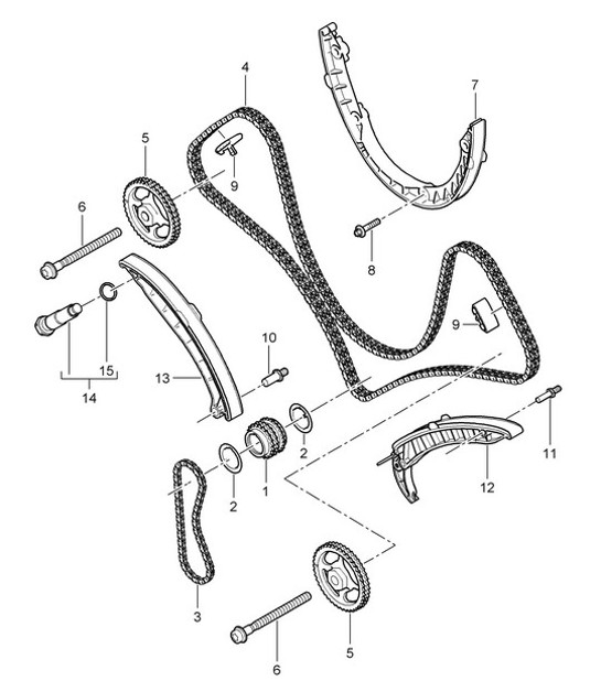 Diagram 103-015 Porsche 991 (911) MK2 2016-2019 Engine