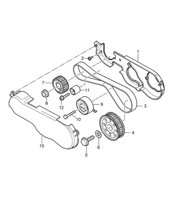 Diagram 103-030 Porsche Macan (95B) MK1 (2014-2018) Engine