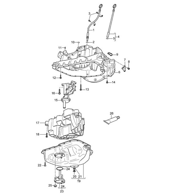 Diagram 104-007 Porsche Cayman 718C (982C) 2017>> Engine