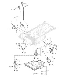 Suction tube / Oil dipstick / Oil sump (Model: 4801,4851)  Cayenne 9PA1 (957) 4.8L 2007-10
