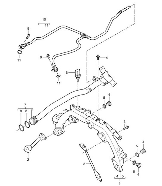 Diagram 105-010 Porsche Cayman 718C (982C) 2017>> Engine