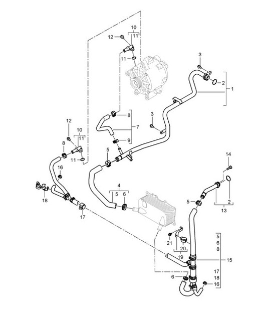 Diagram 105-015 Porsche Cayman 987C / 981C (2005-2016) Engine