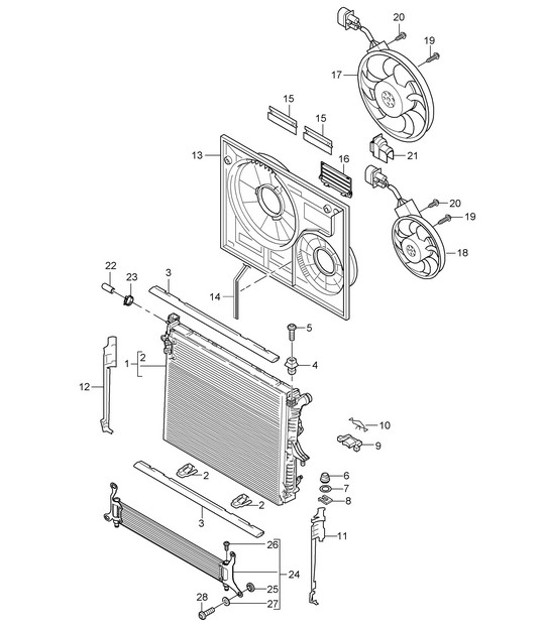 Diagram 105-025 Porsche Macan (95B) MK1 (2014-2018) Engine