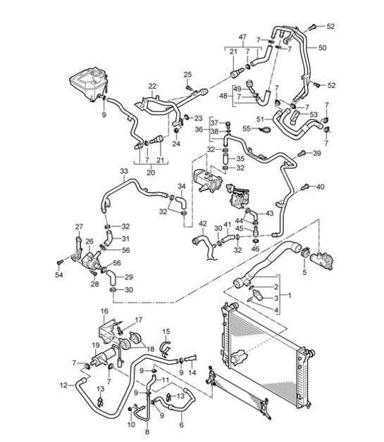Diagram 105-042 Porsche Macan (95B) MK1 (2014-2018) Engine