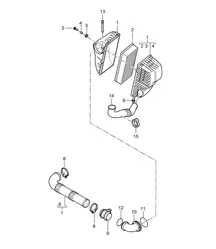 Air cleaner system / Simple (PR:D5X) Cayenne 9PA1 (957) 3.6L 2007-10