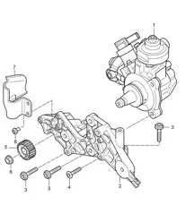 High pressure pump (Model: 059D) Cayenne 9PA1 (957) 3.0L Diesel 2007-10