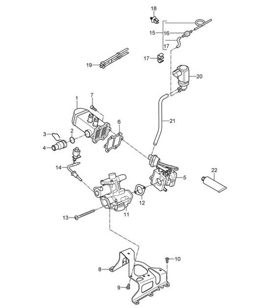 Diagram 108-000 Porsche 997 (911) MK1 2005-2008 Engine