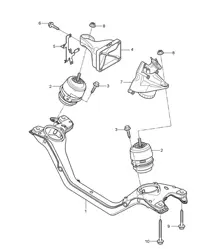 Engine lifting tackle - LOWER - (Model: 5501) Cayenne 9PA1 (957) 3.6L 2007-10