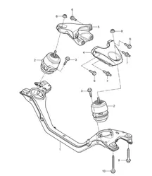 Engine lifting tackle - LOWER - (Model: 059D) Cayenne 9PA1 (957) 3.0L Diesel 2007-10