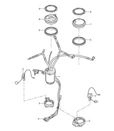Fuel tank / Fuel pump / Suction jet pump (PR:D50) Cayenne 9PA1 (957) 3.0L Diesel 2007-10