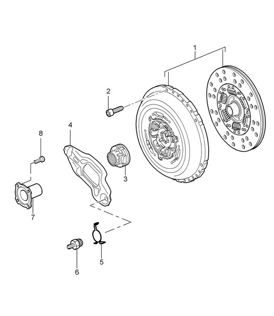 Coupling (PR:G0L, 6-Speed Manual) Cayenne 9PA1 (957) 2007-10