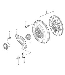 Coupling (PR:G0L, 6-Speed Manual) Cayenne 9PA1 (957) 2007-10