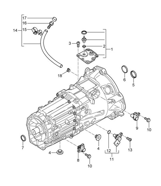 Diagram 302-005 Porsche 968 3.0L 1992-94 Transmission