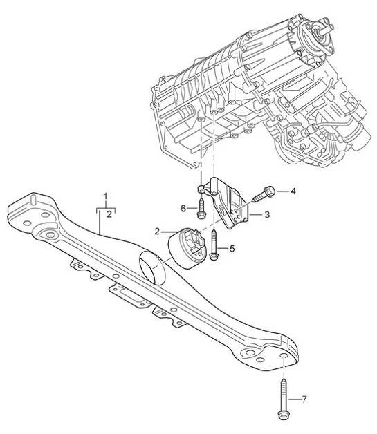 Diagram 307-000 Porsche Macan (95B) MK1 (2014-2018) Transmission