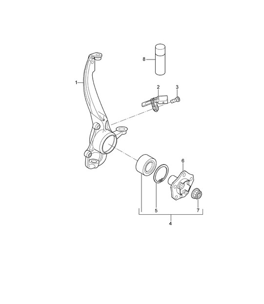Swivel mounting / Wheel hub Cayenne 9PA1 (957) 2007-10