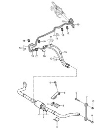 Anti-roll bar (PR:0AW) Cayenne 9PA1 (957) 2007-10