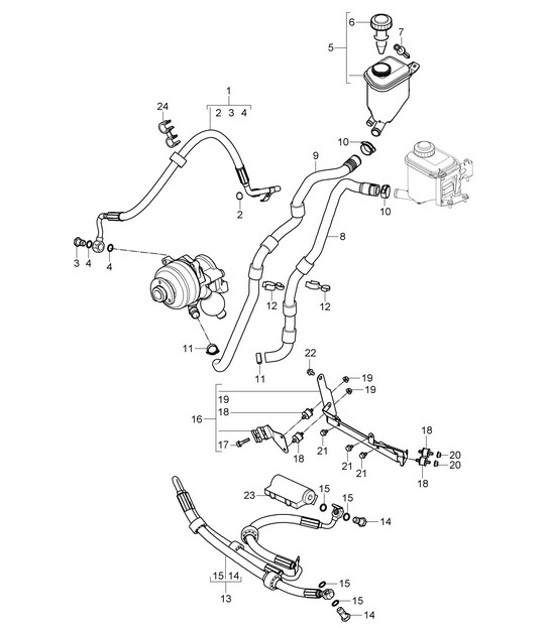 Diagram 403-015 Porsche Cayman 987C / 981C (2005-2016) Front Axle, Steering 