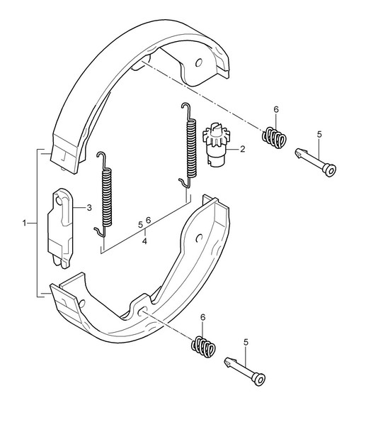 Foot-operat. parking brake Cayenne 9PA1 (957) 2007-10