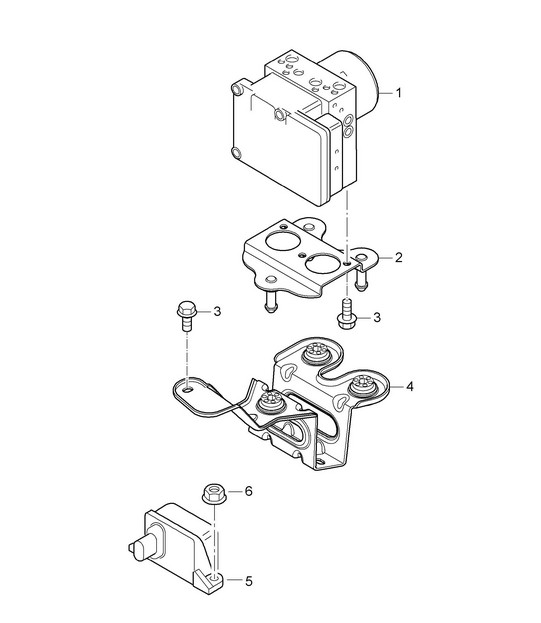 Hydraulic unit / Anti-locking brake syst. -abs- / Control Cayenne 9PA1 (957) 2007-10