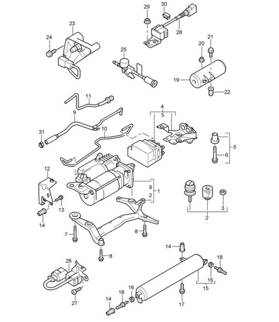 Diagram 606-000 Porsche Macan (95B) MK1 (2014-2018) Wheels, Brakes