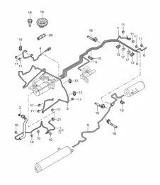 Adaptive suspension / Lines (PR:1BK) Cayenne 9PA1 (957) 2007-10