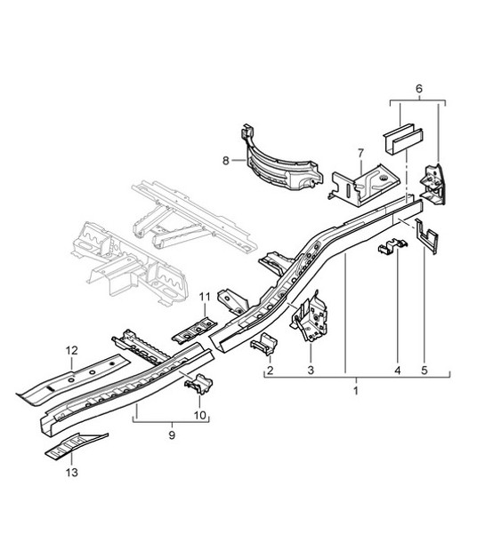 Diagram 801-025 Porsche Boxster 718 (982) 2017>> Body