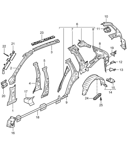 Side part - INNER - Cayenne 9PA1 (957) 2007-10