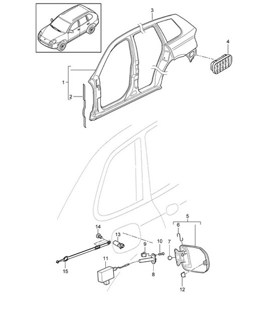 Diagram 801-055 Porsche 997 (911) MK1 2005-2008 Body