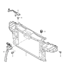 Carrier / Radiator Cayenne 9PA1 (957) 2007-10