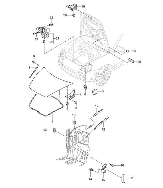 Diagram 803-000 Porsche Cayman 987C / 981C (2005-2016) Body