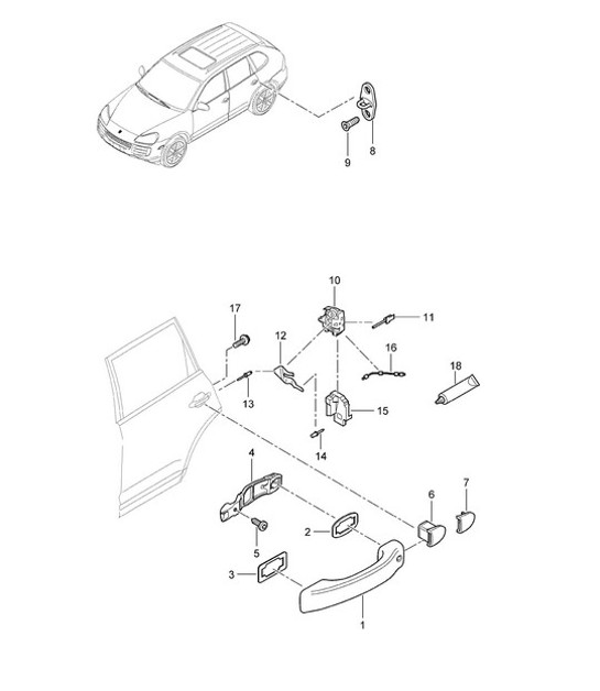 Diagram 804-020 Porsche Boxster 986/987/981 (1997-2016) Body